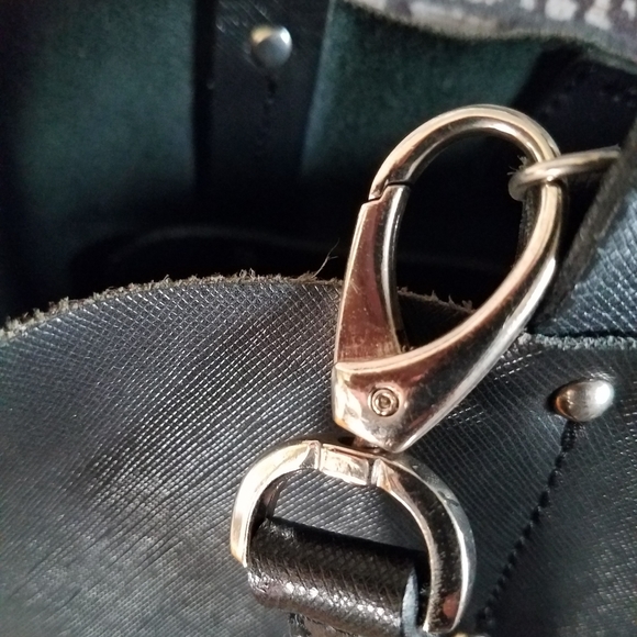 SALE! Was $35 Black Leather Tote - Picture 4 of 11